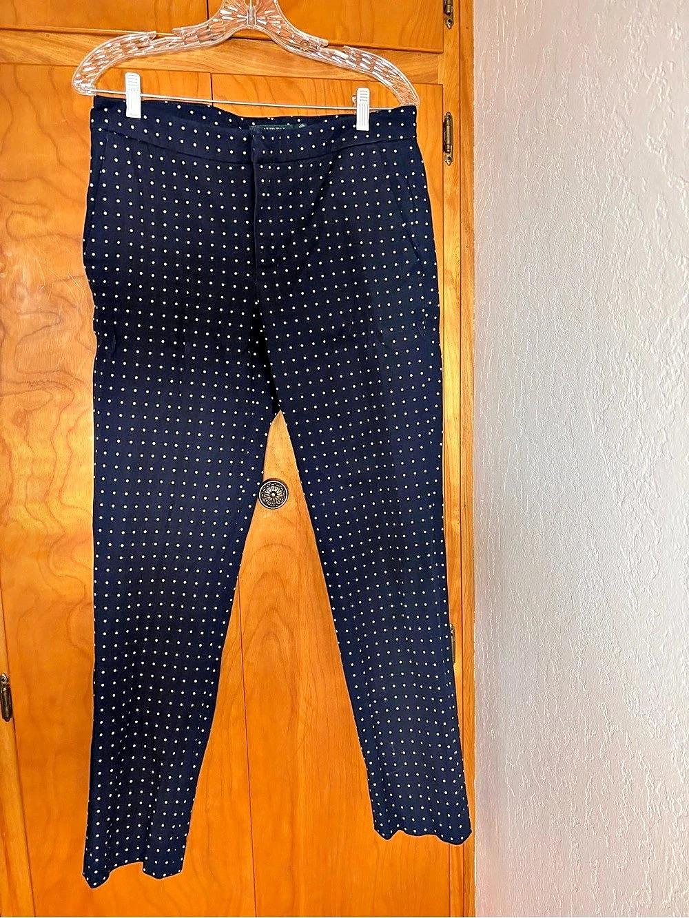 Lauren Ralph Lauren Polka Dot Pants Navy & White Size 10 Like New